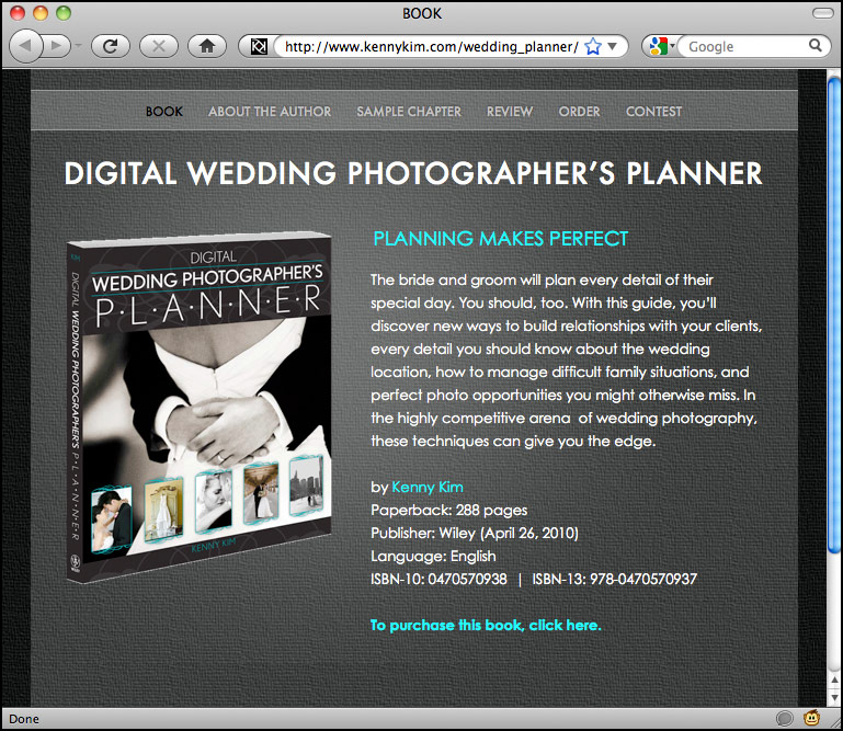 The Digital Wedding Photographer's Planner Website